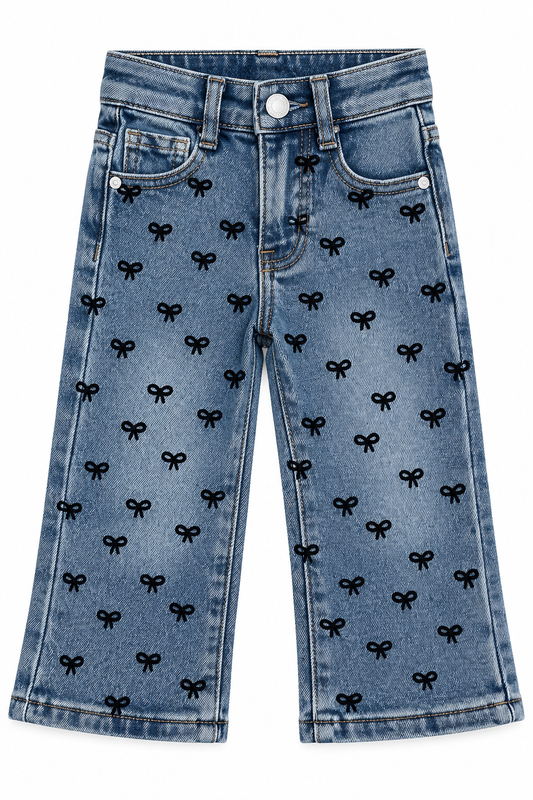 Jeans fiocchetti neonata 7278