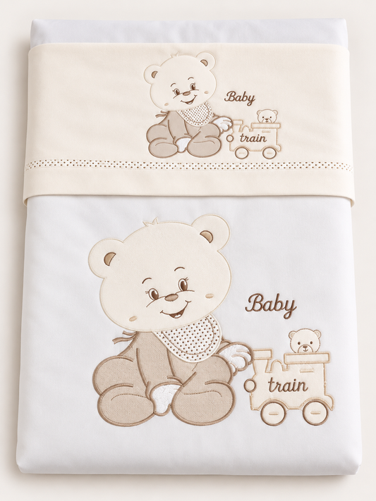 Coordinato Lettino Neonato – 6 Pezzi Dolci sogni orsetto