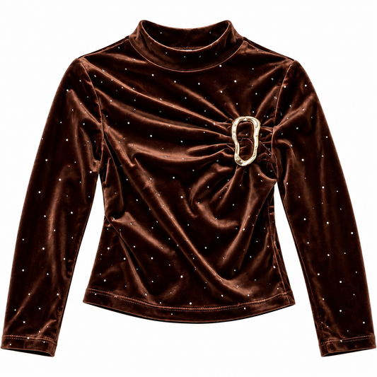 Maglia in ciniglia glitter neonata