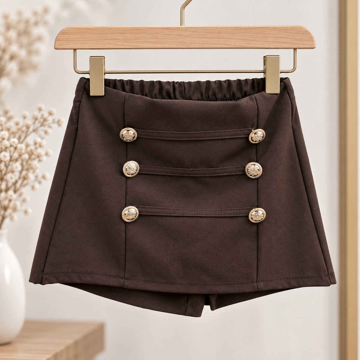Shorts-gonna con bottoni – Cod. 99006 🤎