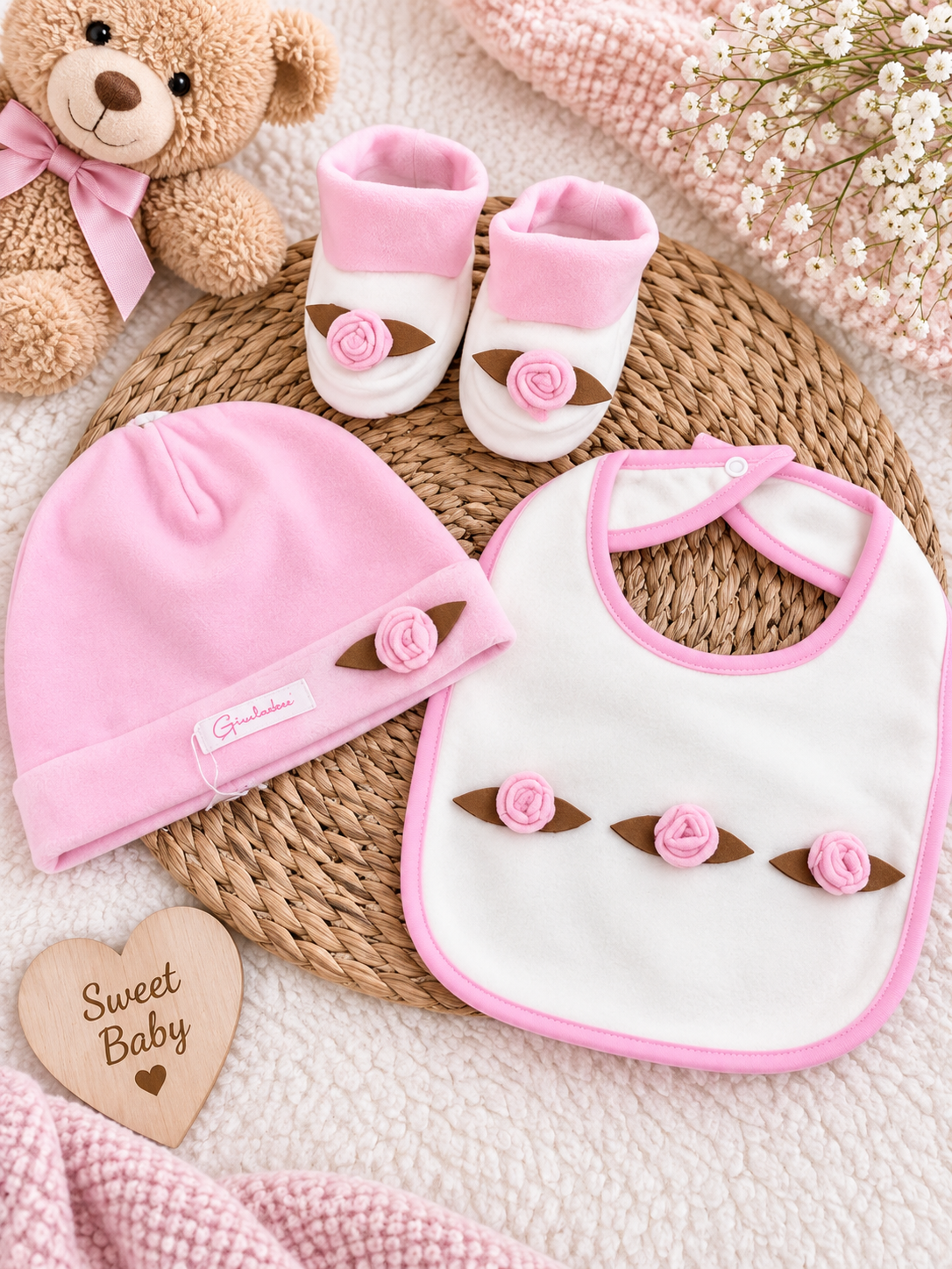 Set rosa ciniglia 0058