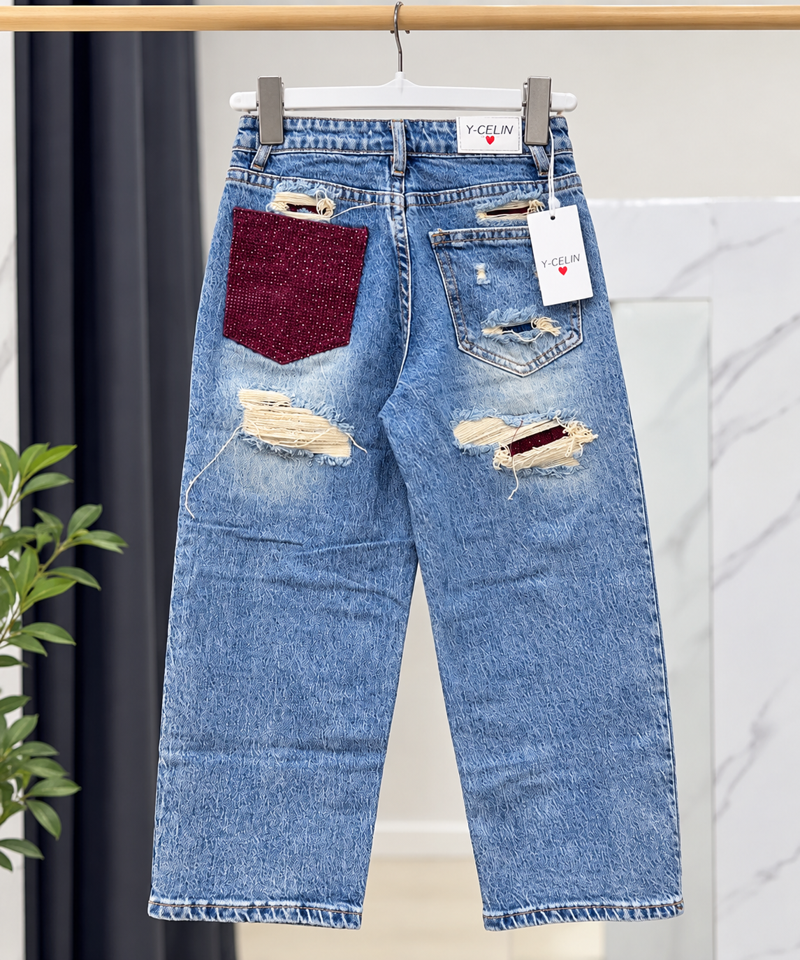 Jeans tasca glitter 149