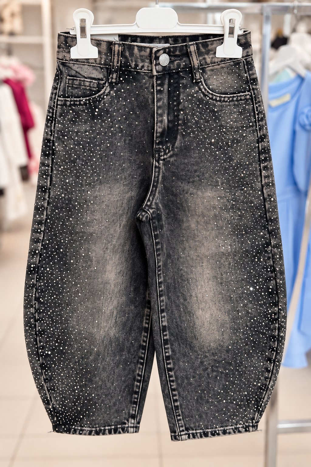 Jeans ballon strass 7308