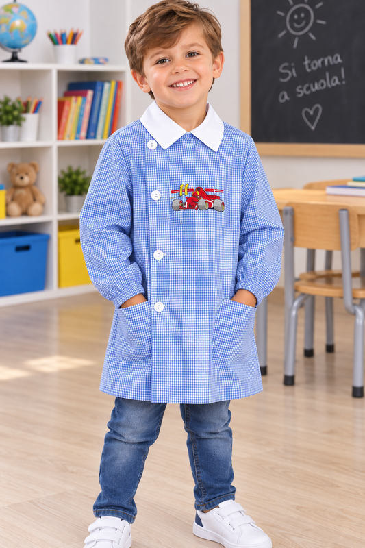 Grembiule ambrosino bottone e zip