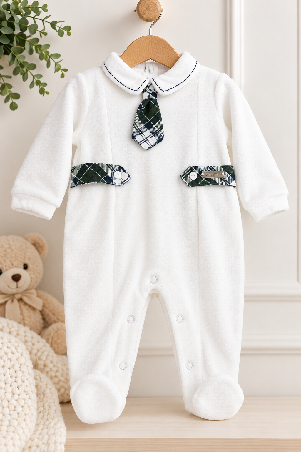 Tutina in ciniglia neonato PASTELLO