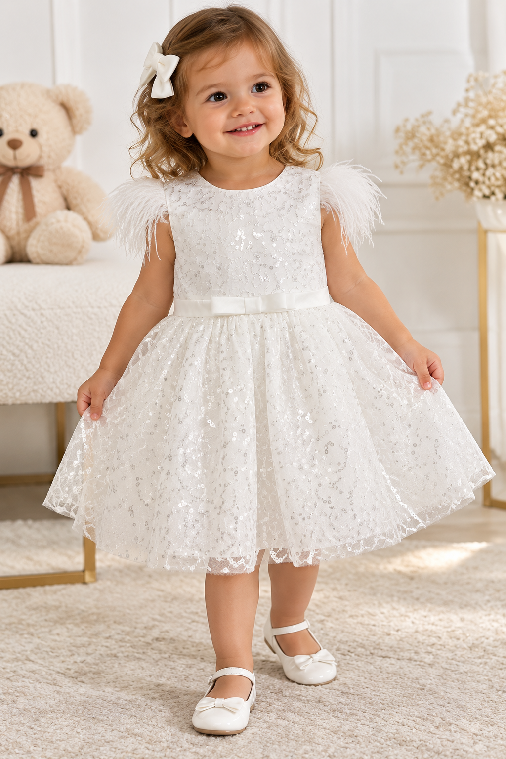 Abito glitter bimba