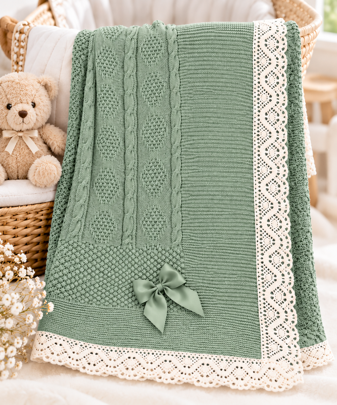 Coperta carrozzina fiocco Fruit neonato/a