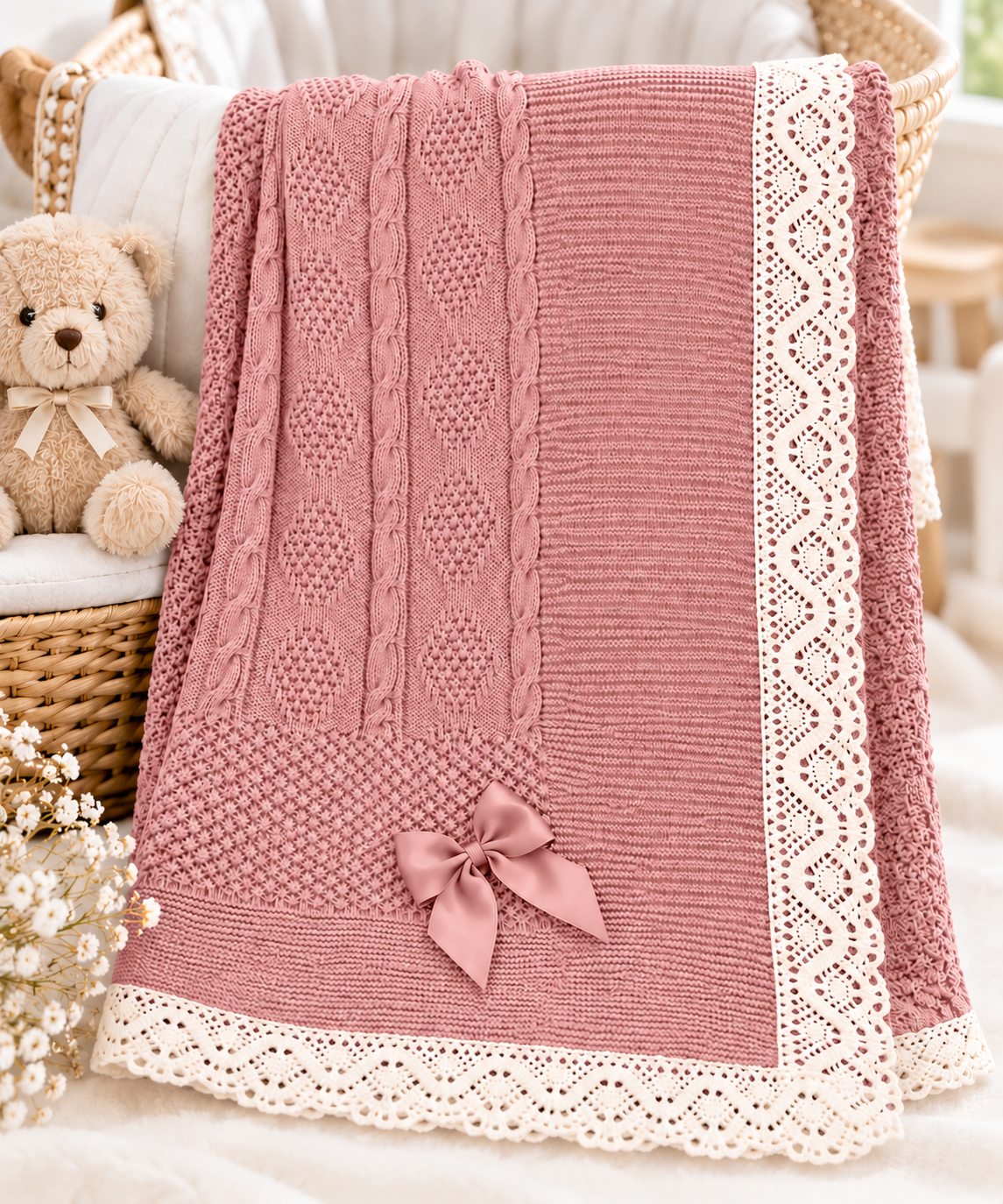 Coperta carrozzina fiocco Fruit neonato/a
